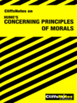cover image of CliffsNotes on Hume's Concerning Principles of Morals